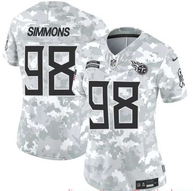 Women%27s Tennessee Titans #98 Jeffery Simmons 2024 F.U.S.E Arctic Camo Salute To Service Limited Stitched Jersey Dzhi